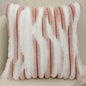 18"x18" Ribbed Ombre Faux Fur Pillow 5 Colors – Ultra-Soft Two-Tone Design Luxury Textured Accent Insert Included