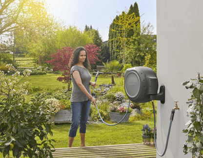 Retractable Hose Reel RollUp 50 ft. Auto retracting & ready-to-use