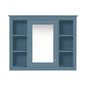 Wall Mounted Medicine Cabinet With Mirror, Storage Cabinet Featuring 6 Open Shelves And Adjustable Interior