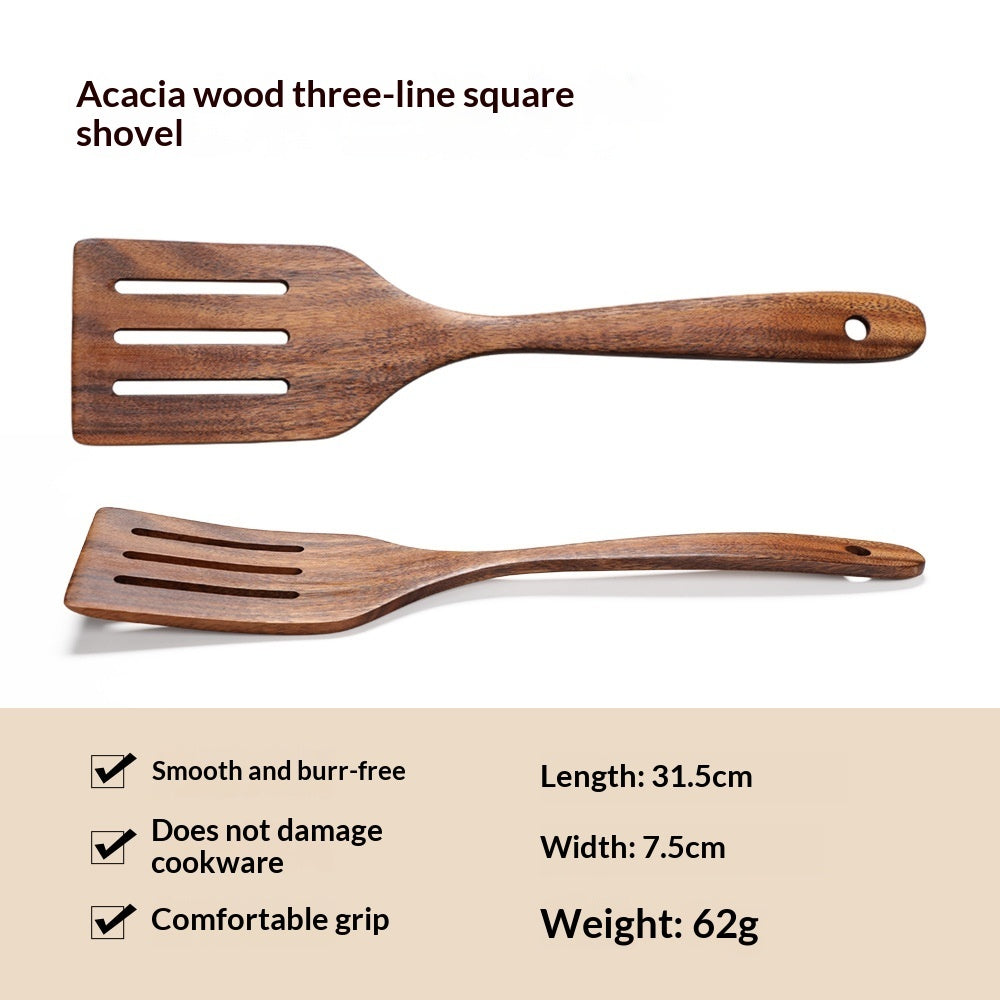 Spatula Soup Ladle And Wooden Turner Set In Teak