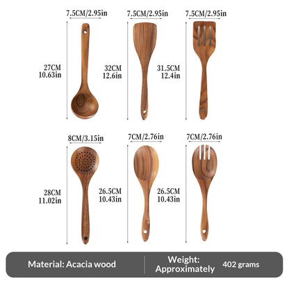 Spatula Soup Ladle And Wooden Turner Set In Teak