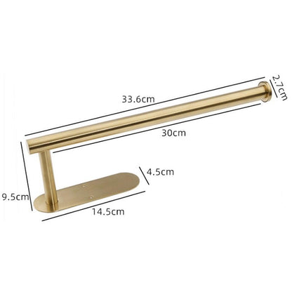 Adhesive Paper Holder Gold 304 Stainless Steel Stand Toilet Paper Towel Rack Tissue Roll Hanger For Kitchen Bathroom Free Nail Stainless Steel Toilet Tissue Roll Holder Sticky Hand Towel Hanger Vertical Or Horizontal No Drilling