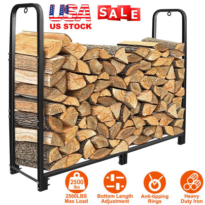 Firewood Log Rack for Home Use Heavy Duty Wood Storage