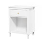 Nightstand & 1 Drawer And 1 Shelf - White