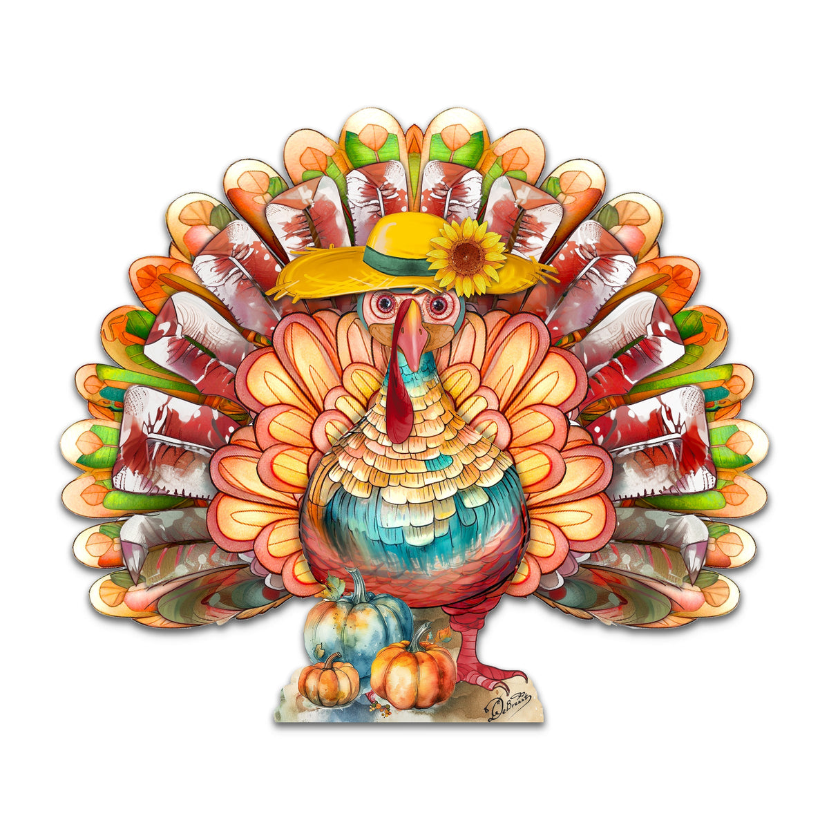 Thanksgiving Turkey Holiday Door Decor  by G. Debrekht - Thanksgiving Halloween Decor  - 8611055H