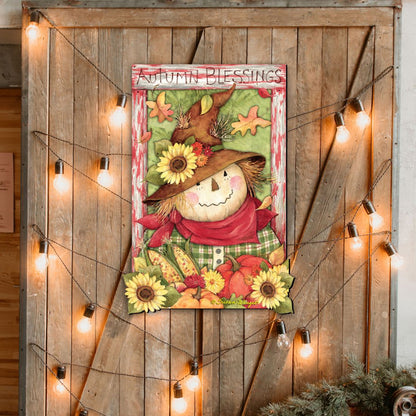 Scarecrow Halloween Door Decor by Susan Winget - Thanksgiving and Halloween Decor - 8471204H-SW