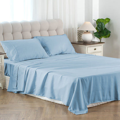 Kasentex Lightweight Sheet Set Full/Queen/King - Breathable Deep Pocket Bed Sheets with Pillowcases