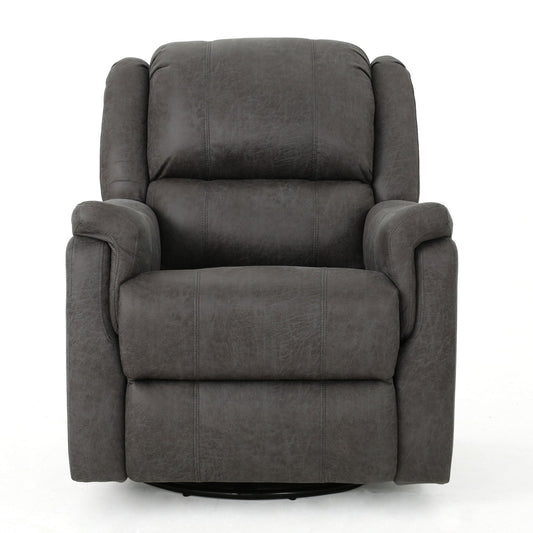 Contemporary Glider Recliner With Swivel Function