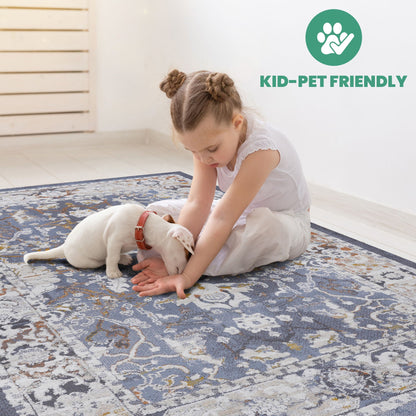 Payas - 8' X 10' Traditional Area Rug - Blue