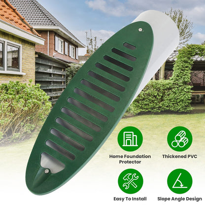 4Inch Green Angled Yard Drainage Pipe With Sloped Grate Yard Drain Emitter For Sump Pump Discharge Downspout Extensions Inlet Outlet Yard Drain Compat