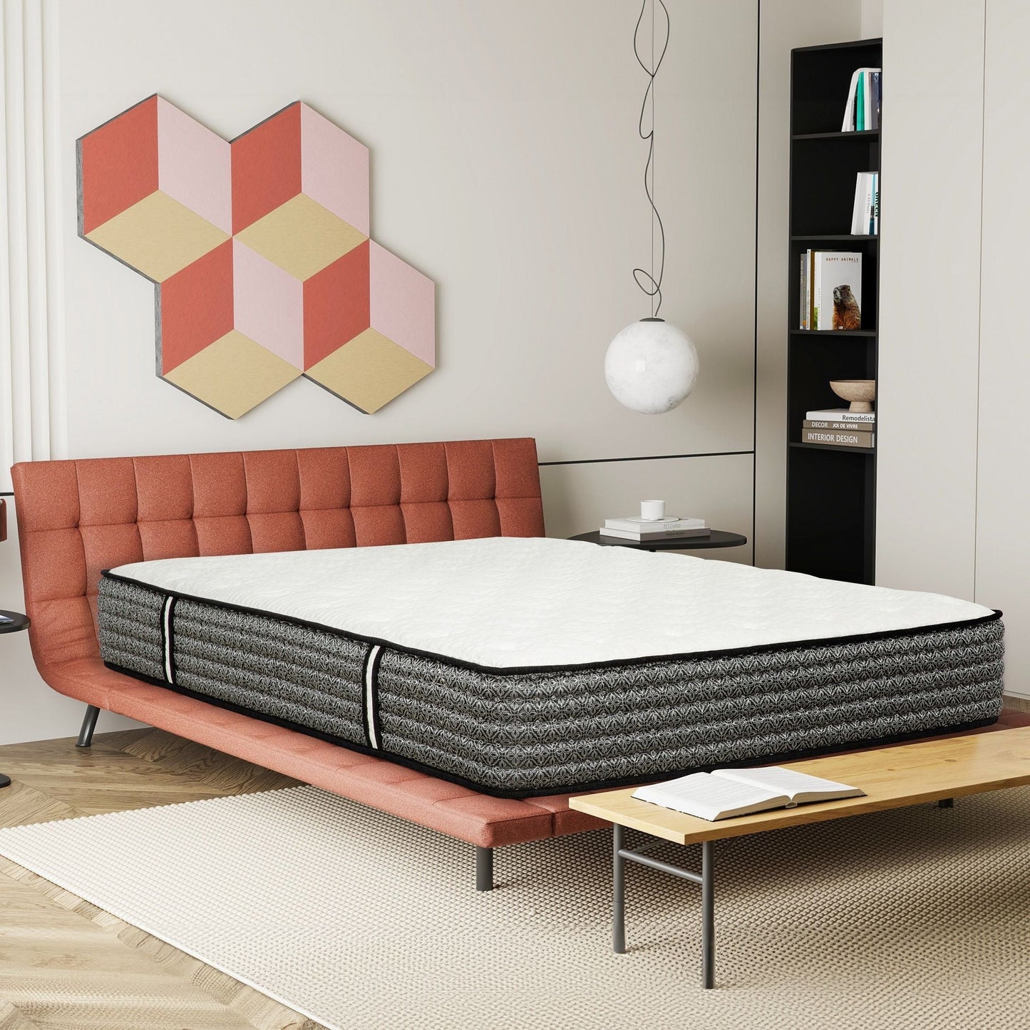 12" Premium Hybrid Mattress In A Box Soft Gel Memory Foam Top With Cooling Technology - Gray / White - Queen