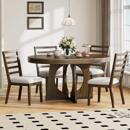 Round Dining Table Set For 4 With Chairs
