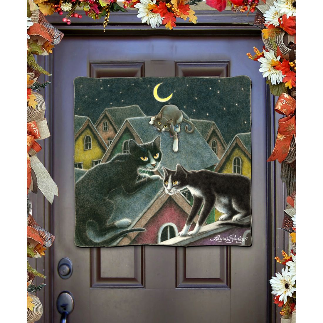Night Shift Halloween Door Decor by Laura Seeley - Thanksgiving Halloween Decor - 8512055H