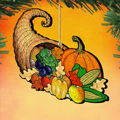 Give A Thanks Wooden Ornaments by G. DeBrekht - Thanksgiving Halloween Decor - 8158905