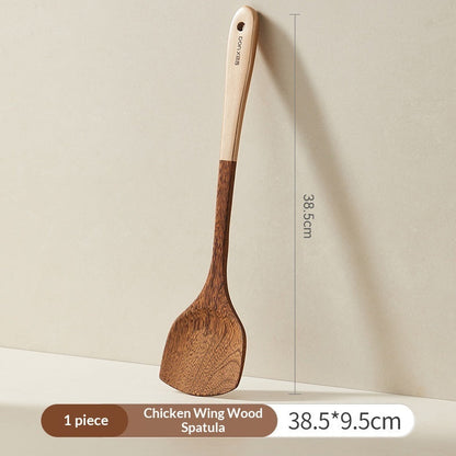 Non-stick, High-temperature-resistant Chicken-wing-shaped Wooden Spatula