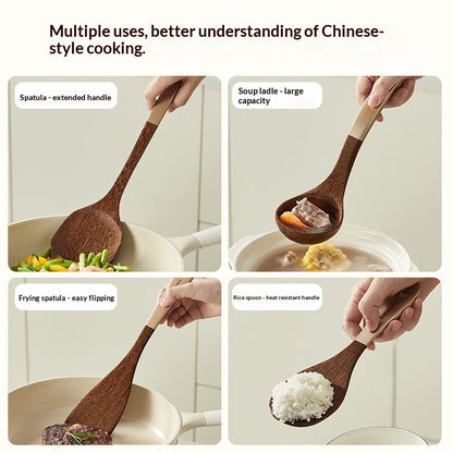 Non-stick, High-temperature-resistant Chicken-wing-shaped Wooden Spatula
