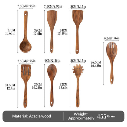 Spatula Soup Ladle And Wooden Turner Set In Teak