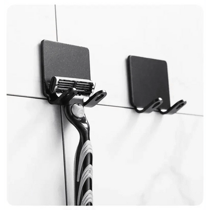 Decorative Hook 2 Pcs Punch Free Razor Holder Storage Hook Wall Men Shaving Shaver Shelf Bathroom Razor Rack Wall Bathroom Accessories