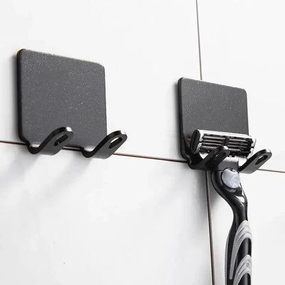 Decorative Hook 2 Pcs Punch Free Razor Holder Storage Hook Wall Men Shaving Shaver Shelf Bathroom Razor Rack Wall Bathroom Accessories