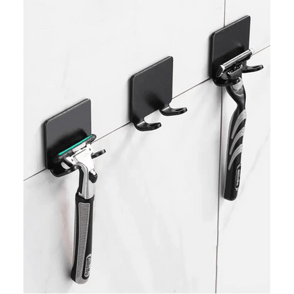 Decorative Hook 2 Pcs Punch Free Razor Holder Storage Hook Wall Men Shaving Shaver Shelf Bathroom Razor Rack Wall Bathroom Accessories