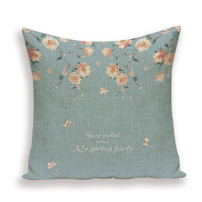 Decorative Plant Flower Throw Pillow Cover Soft Linen Cushion Cover For Living Room Couch Sofa Patio Outdoor Home Decor  Decorative Plant Flower Throw Pillow Covers For Couch Sofa Bed Modern Quality Design Cushion Cover 45x45cm