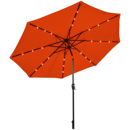 10 Feet Outdoor Patio umbrella with Bright Solar LED Lights-Dark Blue
