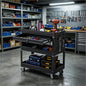 3 Tier Rolling Tool Cart Garage Workshop Lockable Drawer Storage Organizer Metal