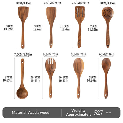 Spatula Soup Ladle And Wooden Turner Set In Teak