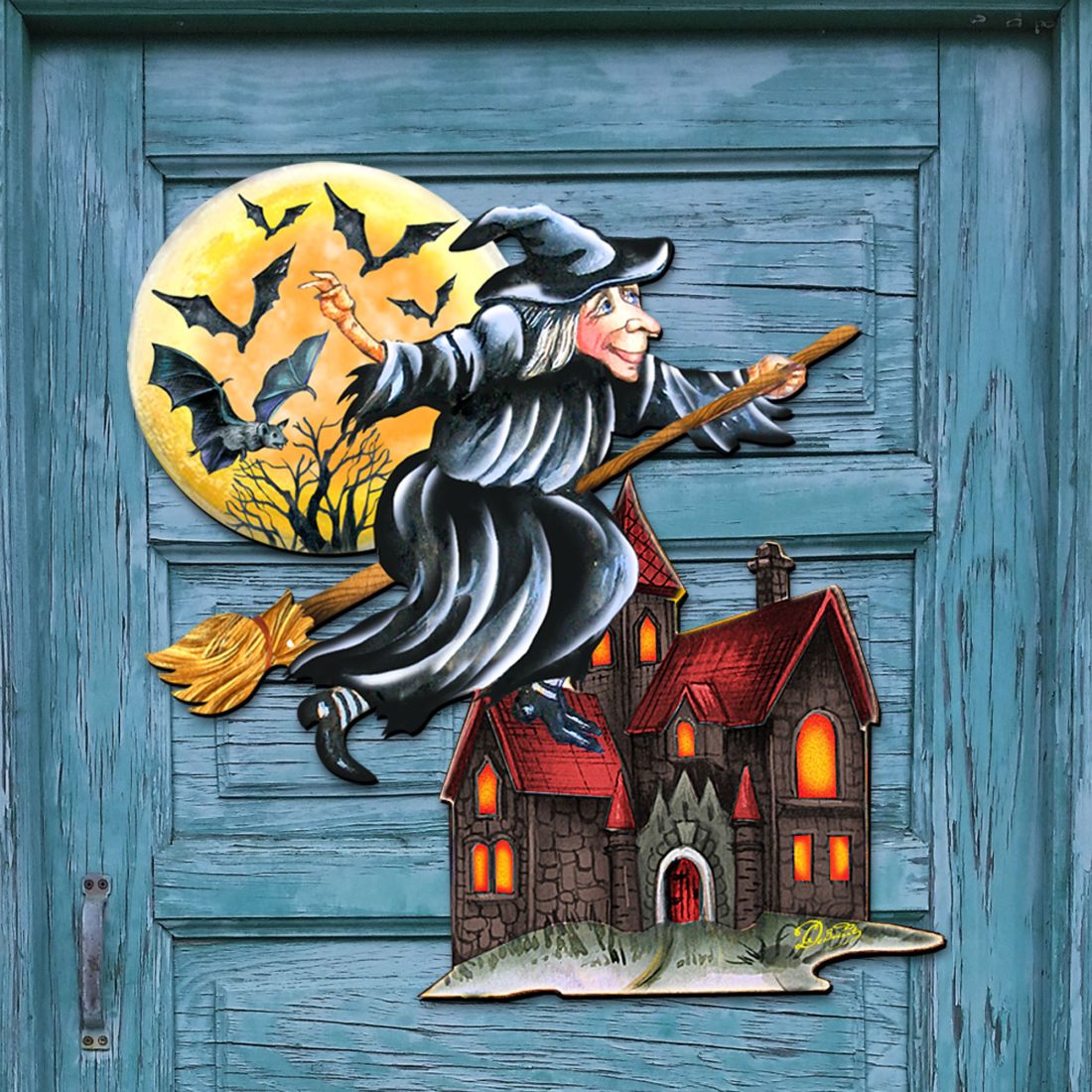 Witch Halloween Door Decor by G. DeBrekht - Thanksgiving Halloween Decor - 8114010H