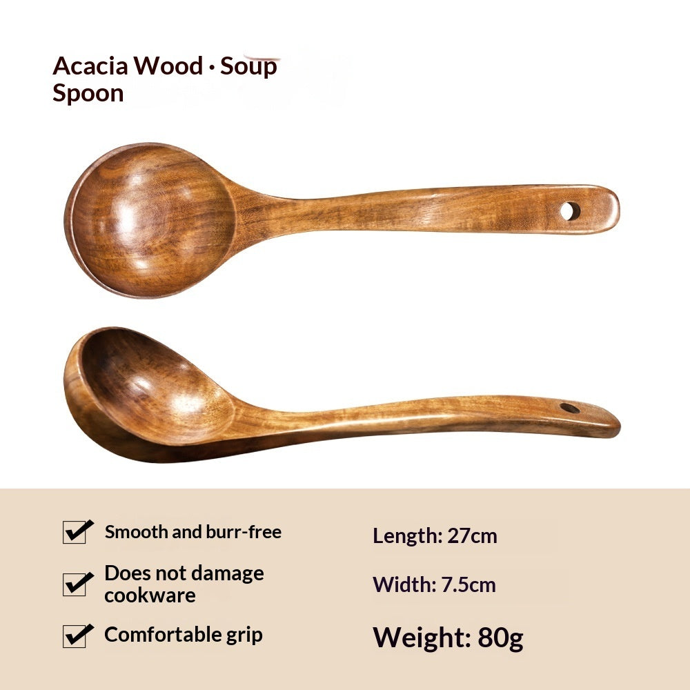 Spatula Soup Ladle And Wooden Turner Set In Teak