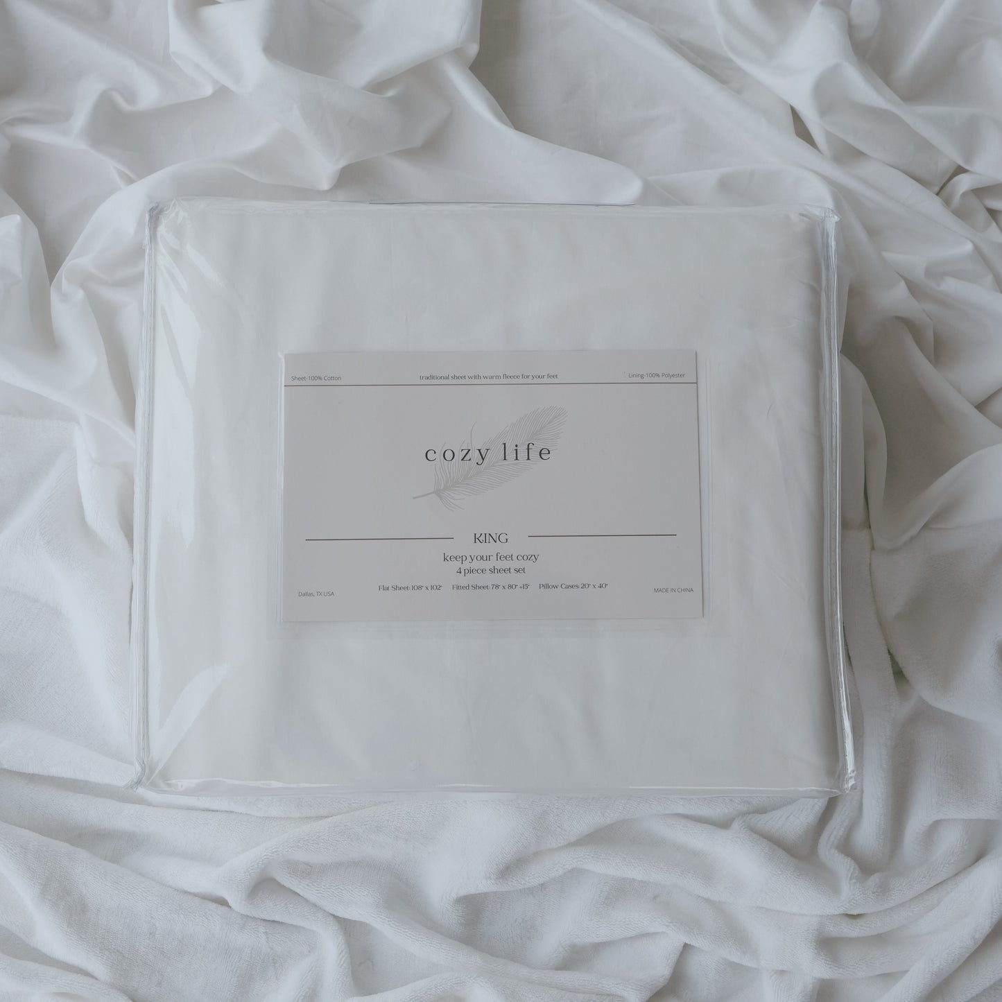 CozyLife Signature Balanced Foot Warmth Bed Sheet Set