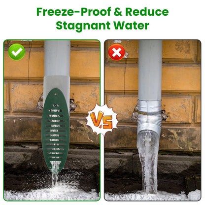 4Inch Green Angled Yard Drainage Pipe With Sloped Grate Yard Drain Emitter For Sump Pump Discharge Downspout Extensions Inlet Outlet Yard Drain Compat