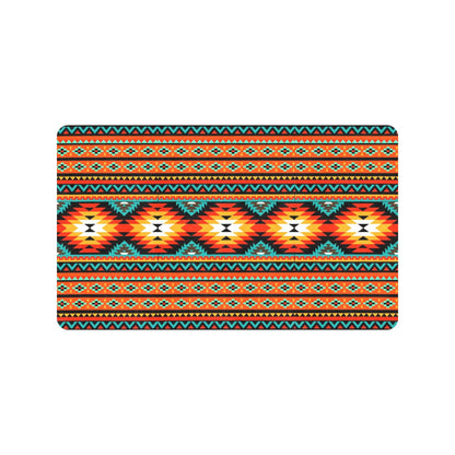 Orange Aztec Floor Mat 30" x 18" Made in America