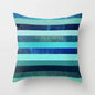 Flower Leaves Pattern Throw Pillow Case Teal Blue Cushion Covers Modern Teal Throw Pillow Covers Ocean Bohemia Decorative Couch Pillow Cases Sea Cotton Linen Decorative Pillowcases