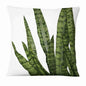 Fresh Green Leaves Digital Printed Pillowcase Home Pillow Decoration Tropical Green Leaves Throw Pillow Cover With Geometric Background Home Decorative Square Cushion Covers Cotton Linen Home Decor 45x45CM