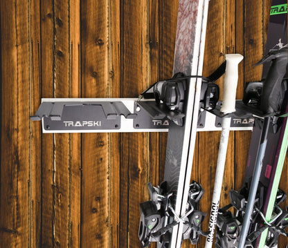 Garage Wall Rack Organizer for Yard Tools, Gear & Equipment, Skis or Snowboard by Bindings