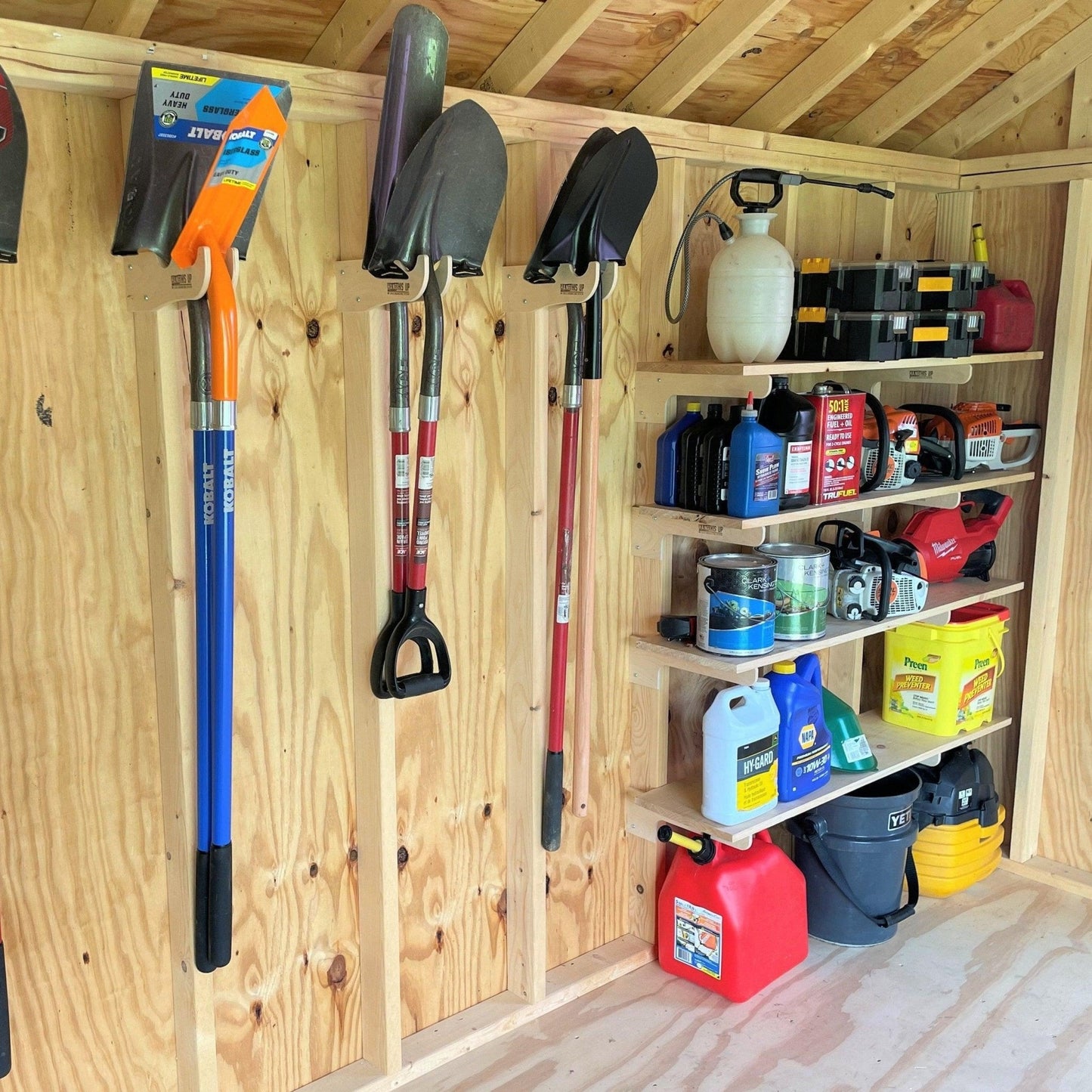 Garden Tool Organizer Hooks - Stud Mounted