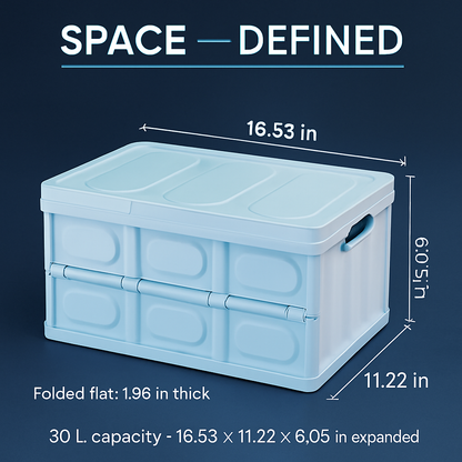 Collapsible Storage Bins with Dustproof Lid