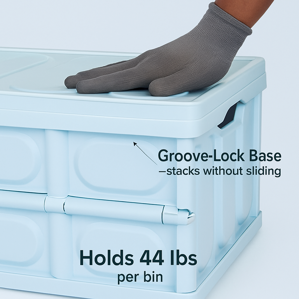 Collapsible Storage Bins with Dustproof Lid
