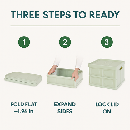 Collapsible Storage Bins with Dustproof Lid