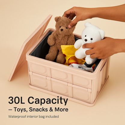 Collapsible Storage Bins with Dustproof Lid