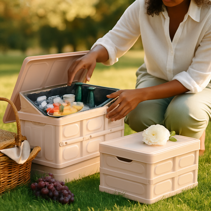 Collapsible Storage Bins with Dustproof Lid