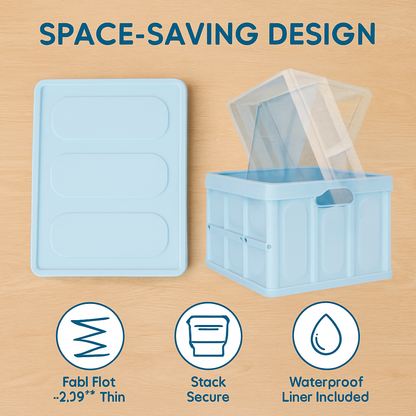 Collapsible Storage Bins with Dustproof Lid