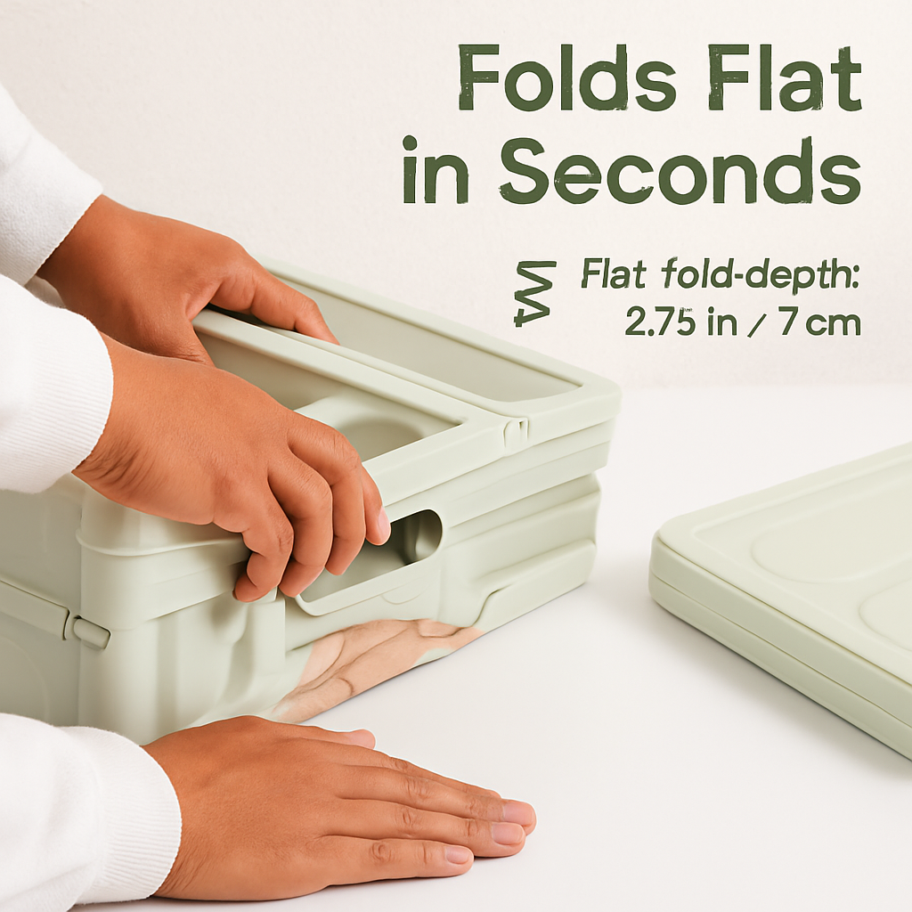 Collapsible Storage Bins with Dustproof Lid