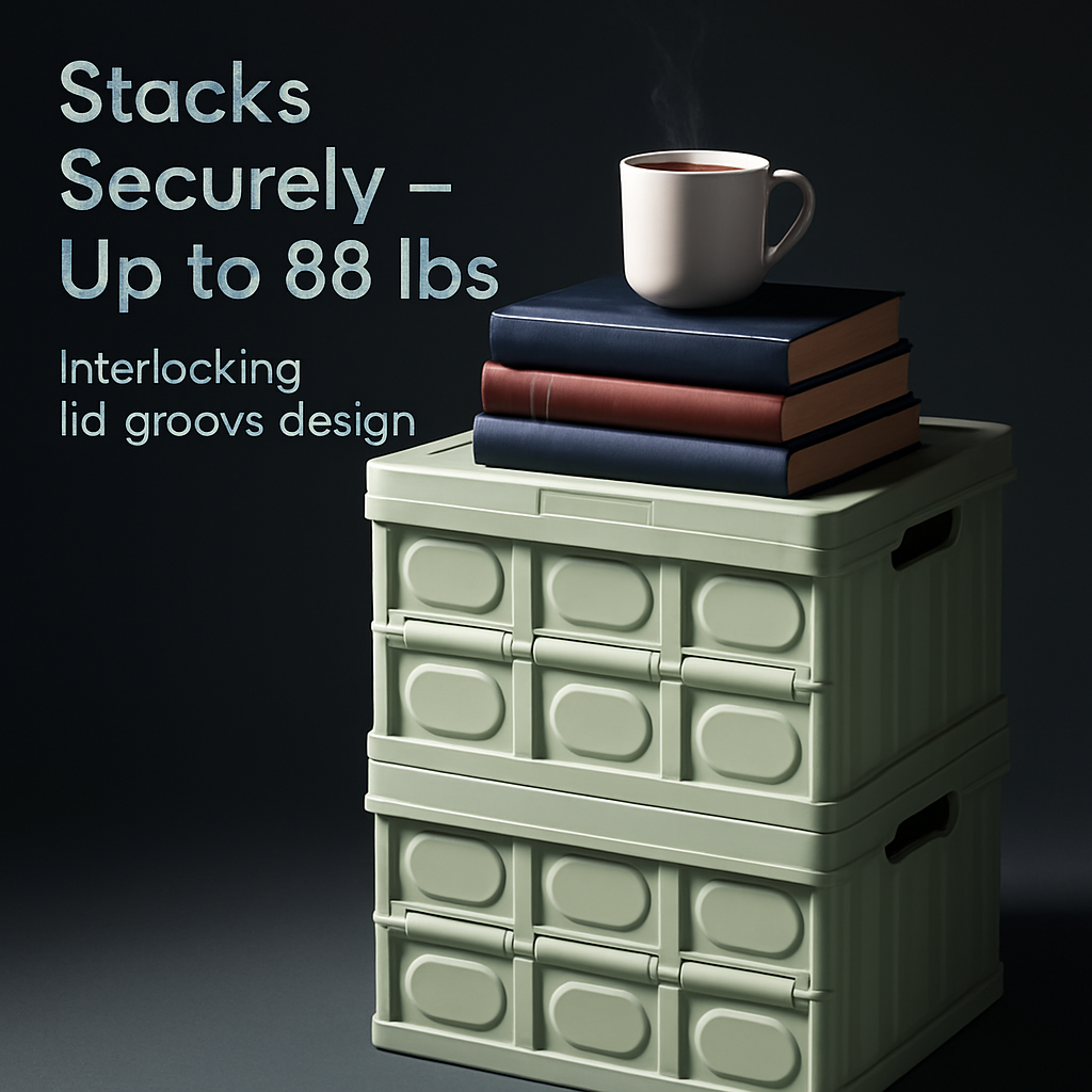 Collapsible Storage Bins with Dustproof Lid
