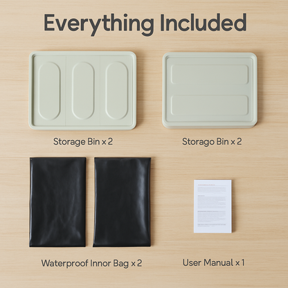 Collapsible Storage Bins with Dustproof Lid