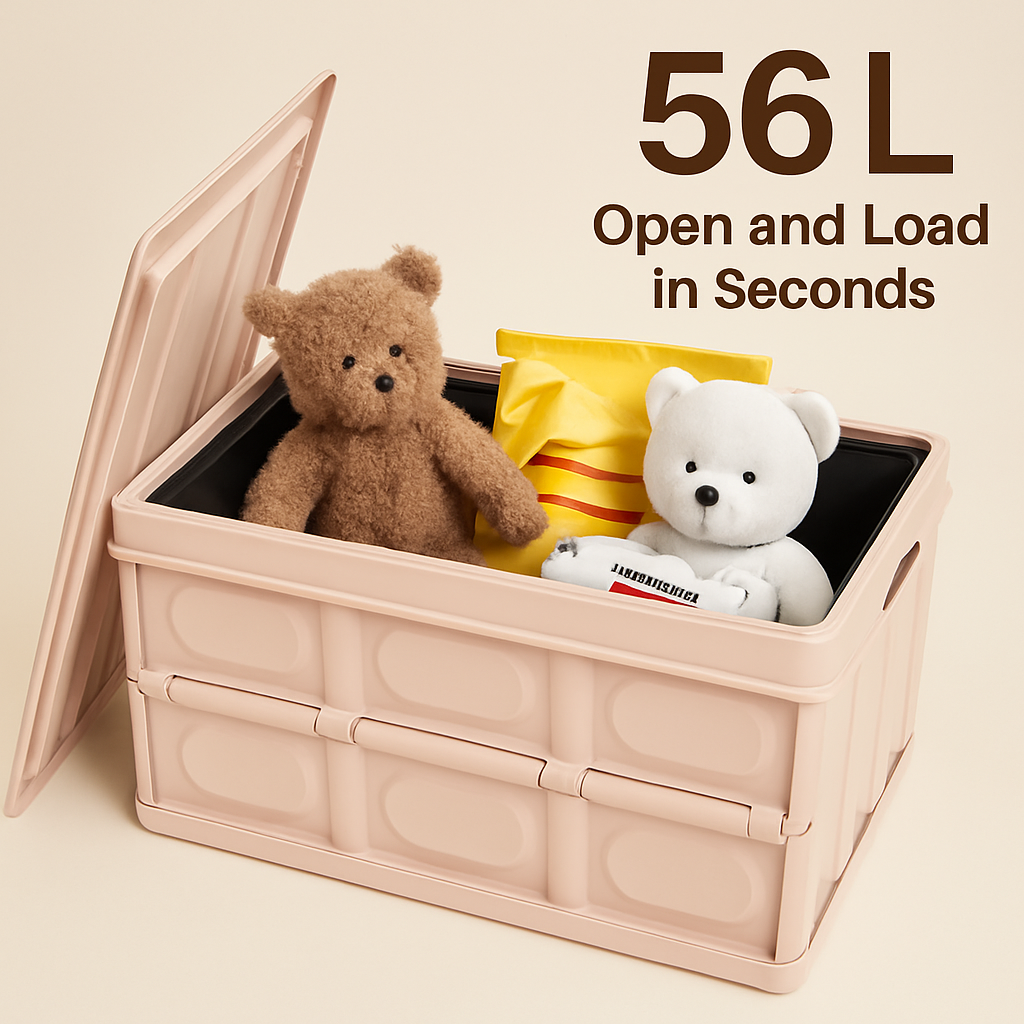 Collapsible Storage Bins with Dustproof Lid