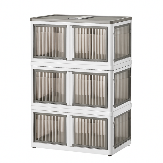 Foldable Storage Bins with Lid, 3-Piece Set