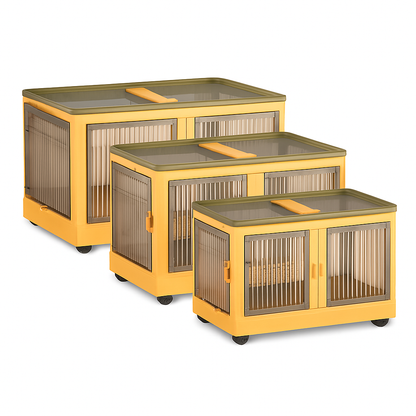 Foldable Storage Bins with Lid, 3-Piece Set