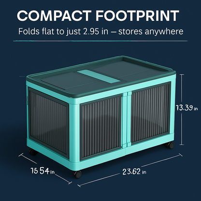 Foldable Storage Bins with Lid, 3-Piece Set